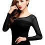 VenusFox Women Long Sleeve Lace Blouse and Tops