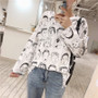 VenusFox Women cartoon print Oversized Graphic Casual Boyfriend T-Shirts