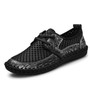 2017 Summer Breathable Mesh Shoes Mens Casual Shoes Genuine Leather Slip On Brand Fashion Summer