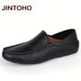 JINTOHO big size 35-47 slip on casual men loafers spring and autumn mens moccasins shoes genuine