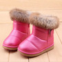 Winter Warm Plush Baby Girls Snow Boots Shoes Pu Leather Flat With Baby Toddler Shoes Outdoor Snow
