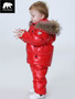 -30 degree Russia Winter children's clothing girls clothes sets for new year's Eve boys parka