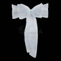 50pcs Organza Chair Sash Bow For Cover Banquet Wedding Party Event Xmas Decoration Sheer Organza