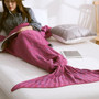 Mermaid Tail Blanket Yarn Knitted Handmade Crochet Mermaid Blanket Kids Throw Bed Wrap Super Soft