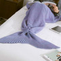 Mermaid Tail Blanket Yarn Knitted Handmade Crochet Mermaid Blanket Kids Throw Bed Wrap Super Soft