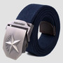 3D Red Star Automatic Buckle Belts Fashion Men's Tactical Canvas Belts Male Casual Strap Waist of