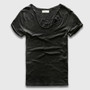 Men Basic T-Shirt Solid Cotton V Neck Slim Fit Male Fashion T Shirts Short Sleeve Top Tees 2017