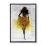 Elegant Poetry Dancing Skirt Girl Watercolor Abstract Canvas Painting Art Print Poster Picture Decoration Modern Home Decoration