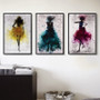 Elegant Poetry Dancing Skirt Girl Watercolor Abstract Canvas Painting Art Print Poster Picture Decoration Modern Home Decoration