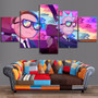 Wall Art Pictures HD Prints 5 Pieces Rick And Morty Poster Home Decor Canvas Animation Paintings Modular Frame For Living Room