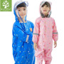 1-6 years old fashion unisex waterproof kids boys girls jumpsuit raincoat hooded One-Piece Cartoon