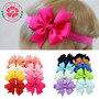 20pcs/lot hair Bow Headband DIY Grosgrain Ribbon Bow Elastic Hair Bands Tie For Newborn kids Hair