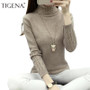 TIGENA Thick Warm Women Turtleneck 2018 Winter Women Sweaters And Pullovers Knit Long Sleeve