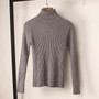 Autumn Winter Thick Sweater Women Knitted Ribbed Pullover Sweater Long Sleeve Turtleneck Slim Jumper