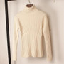 Autumn Winter Thick Sweater Women Knitted Ribbed Pullover Sweater Long Sleeve Turtleneck Slim Jumper