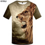 KYKU Brand 3d T-shirt Animal Lion Shirt Camiseta 3d T Shirt Men Funny T Shirts Mens Clothing Casual
