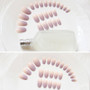 24pcs High Quality Fake Nail nude purple Design False Tips Full Cover