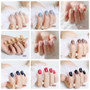 beautiful candy color finished false nails short 24pcs 54 section Optional