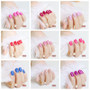 beautiful candy color finished false nails short 24pcs 54 section Optional