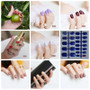 beautiful candy color finished false nails short 24pcs 54 section Optional