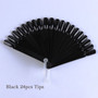 1Set False Nail Tips Nature Clear Black Fan Finger Full Card