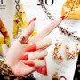 16 Colors 24pcs Matte Long Full Cover Nail Tips Press On Design Stickers