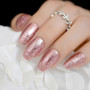 Rose Gold 24 Full Cover False Nails Glitter Acrylic Nail Tips 12 sizes Full Coverage with Glue