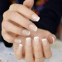 24 Count Beige Artificial Nails Classical Almond Shape French Nail