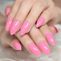 24 Count Beige Artificial Nails Classical Almond Shape French Nail