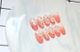 24pcs Fashion Long Fake Nails Tips Oval Pink Japanese Kimono Cherry Style