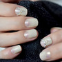 Medium size Marble Fake Nails  Acrylic Pre-designed Nails with Glue sticker