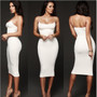 VenusFox Sexy Women Casual Tight Cocktail Party Sleeveless Bodycon Dress