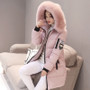 VenusFox Long Parka Hooded Jacket With Fur collar