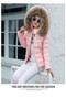 VenusFox Long Sleeve Faux Fur Hooded Parka Coats