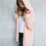 VenusFox Long Sleeve Hooded Faux Fur Teddy Bear Coat