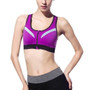 Women's Front Zipper Closure Sports Bra Padded Push Up Wirefree Crop Top Gym Fitness Bra