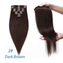 Clip-in Human Hair Extensions Straight 8pc Set