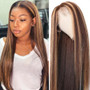 Highlighted Glueless 13x6 Lace Front Human Hair Wigs