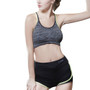 Sexy Crossover Vest Tank Top Breathable Sports Bras Slim Brassiere Workout Fitness Power Flex Gym Yoga Activewear Underwear for Women Ladies