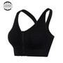 Wholesale Women Sports Bra Fitness Yoga Tennis Running Wirefree Zipper Sports Bra Cool Seamless Bra