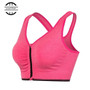 Wholesale Women Sports Bra Fitness Yoga Tennis Running Wirefree Zipper Sports Bra Cool Seamless Bra