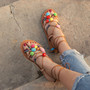 Boho Cross Strap Sandals