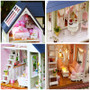 Doll House Miniature DIY Dollhouse With Furnitures Wooden House Toys For Children Birthday Gift