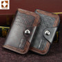men's wallet magnetic snap  wallet leather
