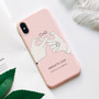 Silicone Black Simple Scrub Back Cover For iPhone