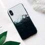 Silicone Black Simple Scrub Back Cover For iPhone