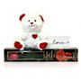 Valentine's Day Chocolate Rose Candy Gift Box with Stuffed Animal Plush Teddy Bear