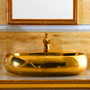 Europe style luxury golden bathroom vanities Sink