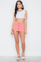 Mid-rise Light Crinkled Self Tie Shorts