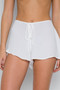 Mid-rise Light Crinkled Self Tie Shorts